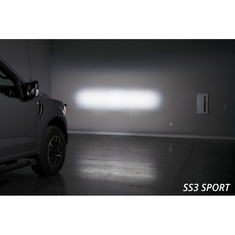  Diode Dynamics - Stage Series Backlit Ditch Light Kit for 2021-2024 Ford F-150, SS3 Sport White Combo